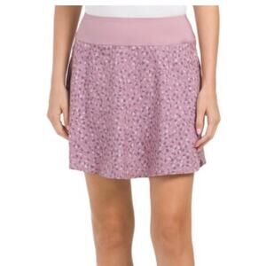 NWT Puma PWRSHAPE Fancy Plants Pink Botanical Pattern Golf Skort Size XL